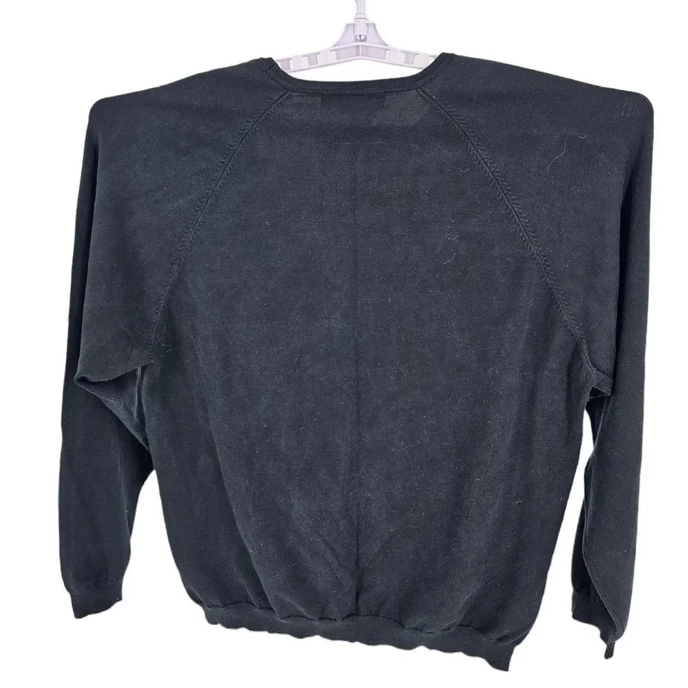 Tommy Bahama Black Long Sleeve Sweater  55%  Silk,‎ 27% Nylon Size XL